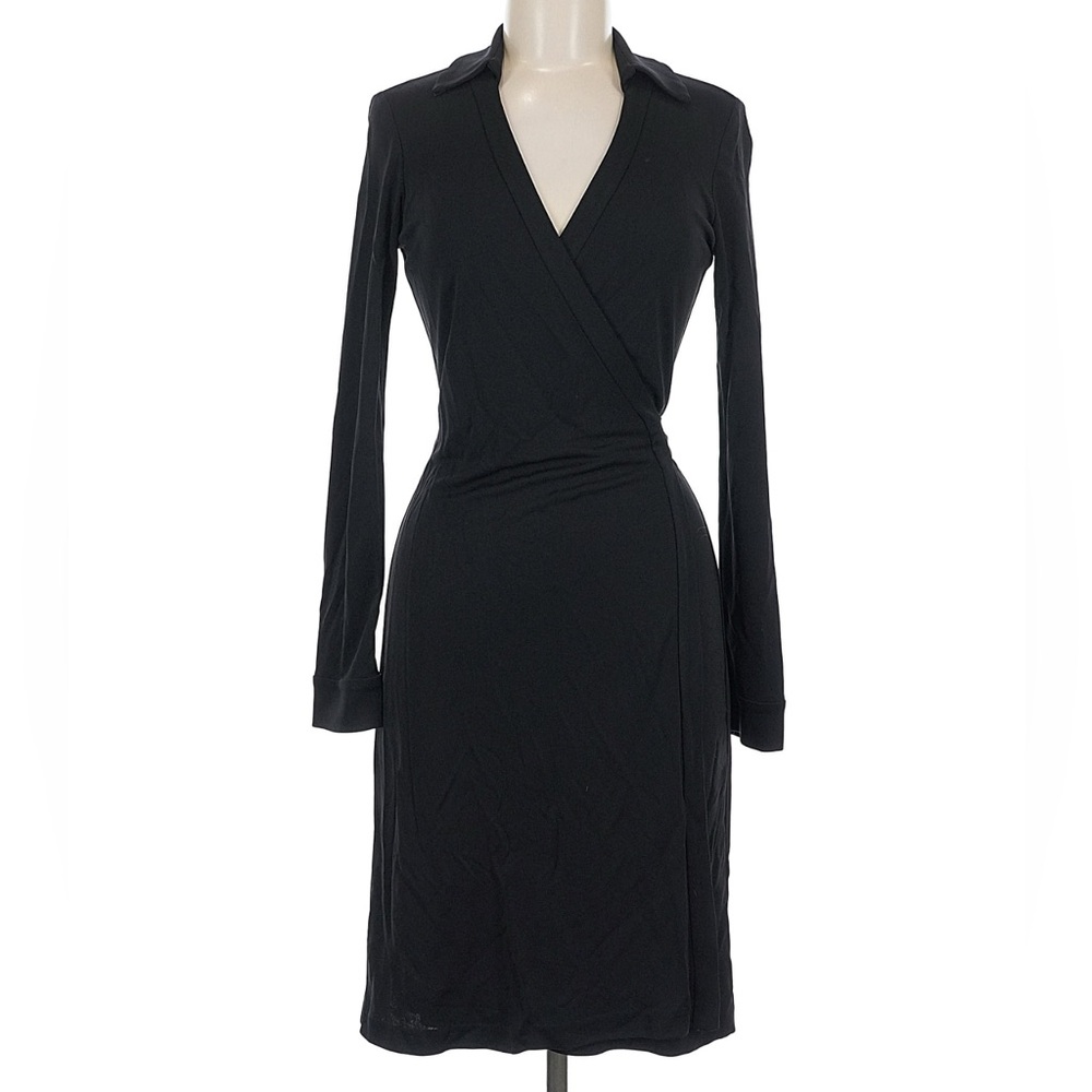 Diane Von Furstenberg Black Long Sleeve Dress